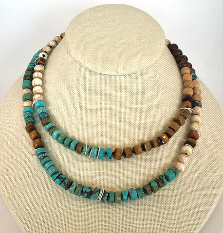 Double Blue and Brown